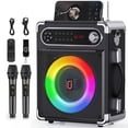 thumbnail image 1 of FanFun Karaoke Machine for Adult, Portable Bluetooth Speaker with 2 Microphones for Party, Pa System with Remote, 1 of 15