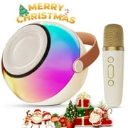 JYX Karaoke Machine for Kids, Portable Bluetooth Speaker with 2 Microphones for Adults, Funny Magic Voice, Gifts for Birthday Party Boys Girls, D25W