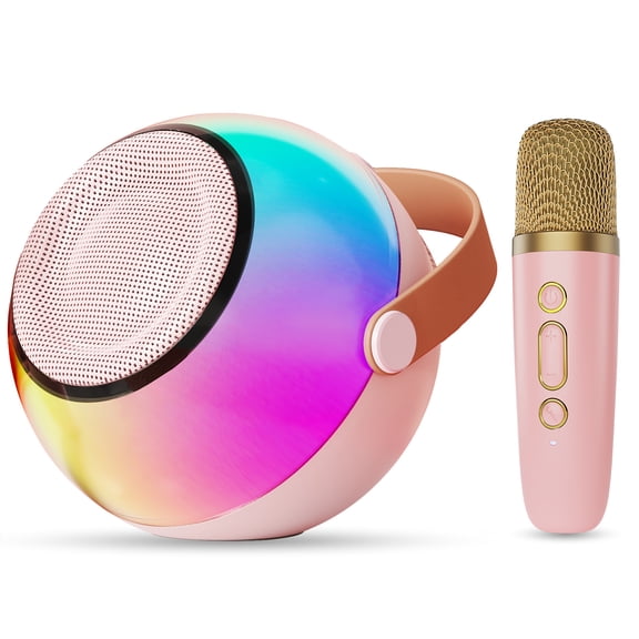 JYX Karaoke Machine for Kids, Portable Bluetooth Speaker with Microphone for Adults, Funny Magic Voice, Gifts for Birthday Party Boys Girls, D25P
