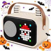 JYX Karaoke Machine for Kids Adults, Mini Karaoke Machine for Singing, Portable Party Speaker with Microphone, 15+ Pixel Animation, Kids Toy Gift