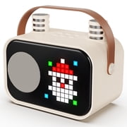 JYX Karaoke Machine for Kids Adults, Mini Karaoke Machine for Singing, Portable Party Speaker with Microphone, 15+ Pixel Animation, Kids Toy Gift