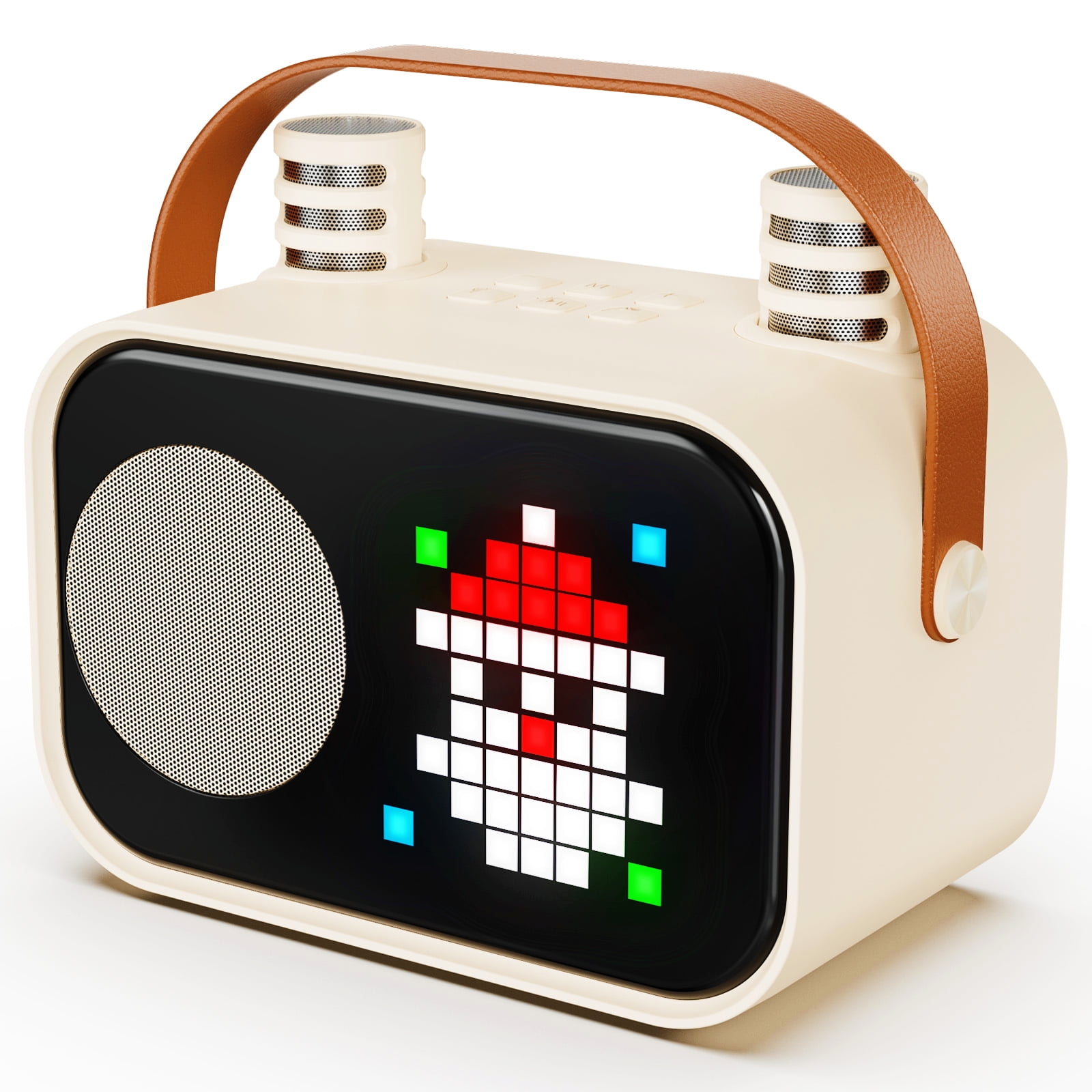 JYX Mini Karaoke Machine for Adults, Portable Bluetooth Speaker with Wireless Mic, RGB Light, D22-T
