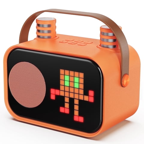 JYX Kids Karaoke Machine Set, Bluetooth Speaker with Mic, Karaoke Machine for Kids Adults with 15+ Pixel Animation, Portable Party Speaker for Outdoor