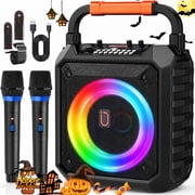 FanFun Karaoke Machine for Kids Adults , 40W Home Karaoke Speaker System with TV Connection, 6.5'' Bluetooth Speaker with 2 Mics, Dj Light, T17-T