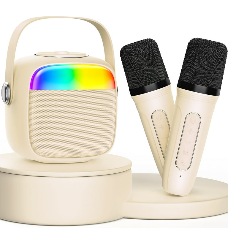JYX Portable Karaoke Machine with 2 Microphones, Bluetooth Speaker