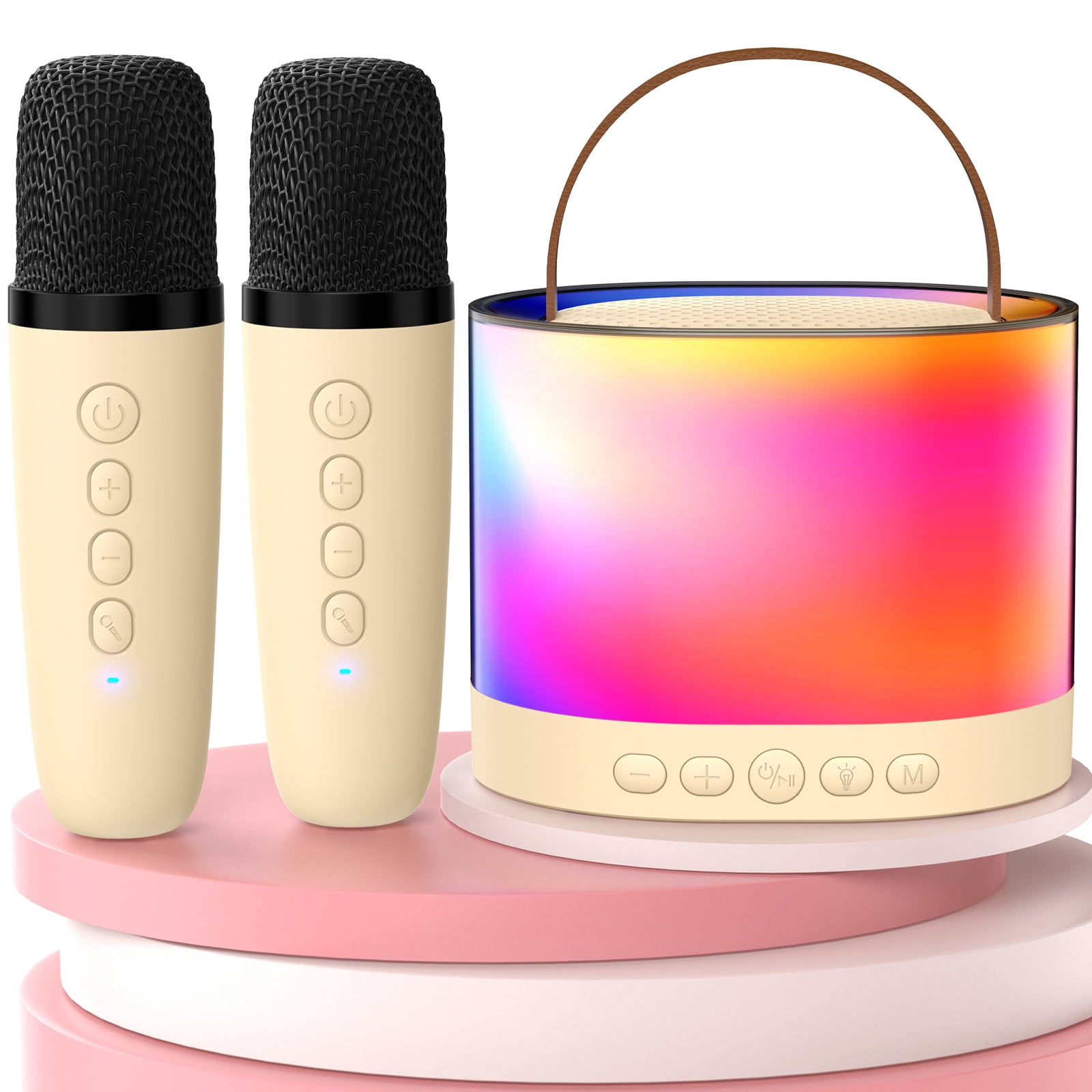 JYX Mini Karaoke Machine Set, Portbale Bluetooth Speaker with 2