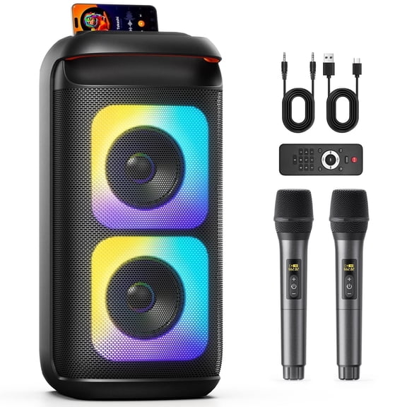 JYX Karaoke Machine for Adult, Bluetooth Speaker with Microphone, Home Karaoke Party Speaker