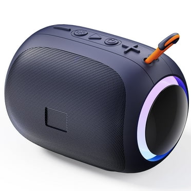 JYX Bluetooth Speaker, Portable Wireless Party Speaker with Colorful RGB Lights for Outdoor, Loud Stereo Sound, L5-Blue