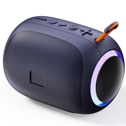 JYX Bluetooth Speaker, Portable Wireless Party Speaker with Colorful RGB Lights for Outdoor, Loud Stereo Sound, L5-Blue