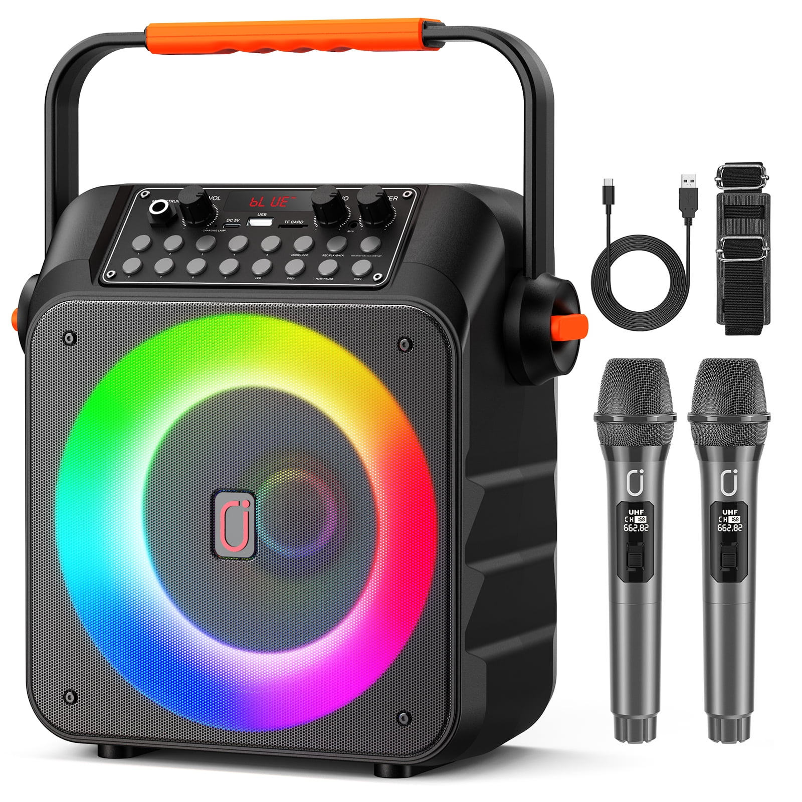 JYX Bluetooth Speaker, Portable Party Speaker with 2 Microphones, 40W Powerful Sound Deep Bass, T30-T