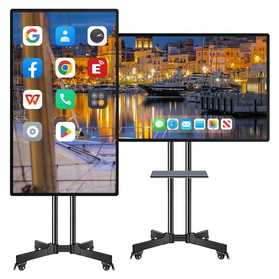 JYXCN 49-Inch 2K All-in-One Touch Smart Board | Screen Mirroring, Built-In Camera & Multi-Touch for Advertising/Business Presentations