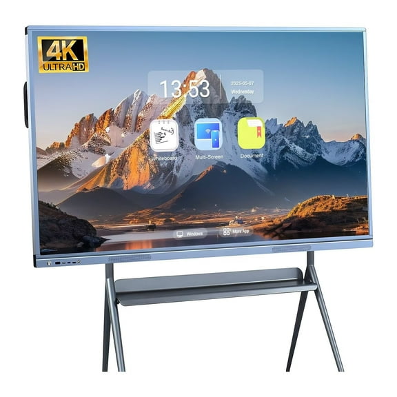 JYXCN 55" Smart Board 4K Interactive Whiteboard, All-in-One Touch Screen with Dual System & Cloud Sharing Smartboard for Classroom, Office & Presentations​