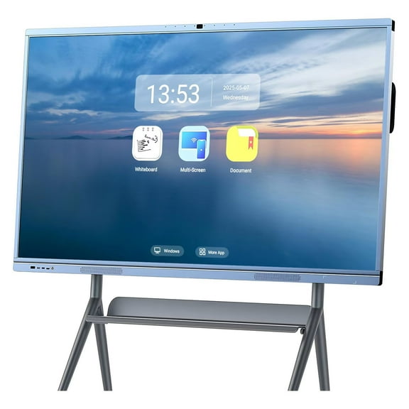 JYXCN 4K Smart Board 65 Inch Interactive Whiteboard All-in-One Touch Screen with Dual System & Cloud Sharing Suitable for Classroom, Office & Presentations