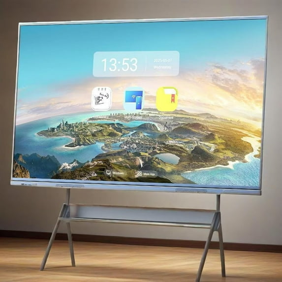 JYXCN 4K Smart Board 65 Inch Touch Screen All-in-One, Interactive Whiteboard with Dual System & Cloud Sharing Ideal for Classroom, Office & Educational Presentations