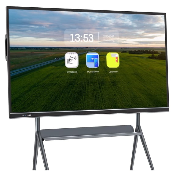 JYXCN 4K UHD Smart Board, 75" Touch Screen Digital Electronic Calendar All-In-One Smartboard Interactive Whiteboard Android & Windows OS