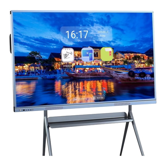 JYXCN 55" Smart Board Pro, 4K Touchscreen with Windows OPS, Split-Screen Whiteboard for Training