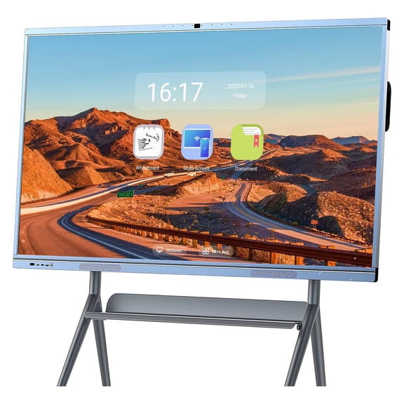 JYXCN 65 inch Interactive Whiteboard Touch Screen Mirroring Reverse Control IR Rotatable 4K Monitor Wireless Presentation Boards for Digital Signage, School & Office