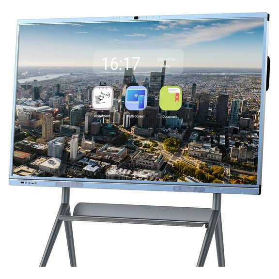 JYXCN 65 inch Pro Smart Boards Electronic Whiteboard Reverse Control IR Touch Rotatable 4K Monitor Wireless 5G/WiFi Connectivity for Digital Signage, School & Conferences