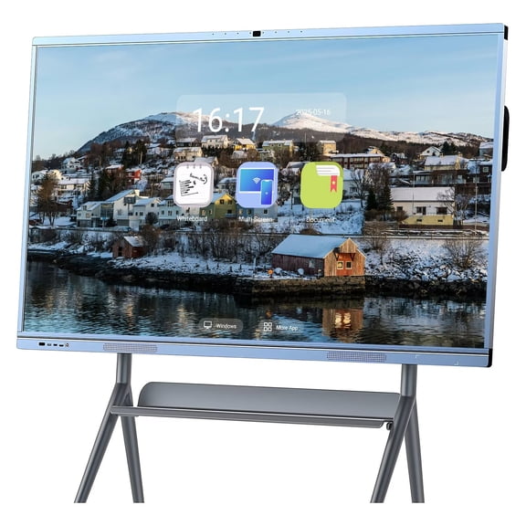 JYXCN 65 inch Smart Boards Interactive Whiteboards, Touch Screen Mirroring Reverse Control IR Rotatable 4K Monitor Wireless Presentation Boards for Digital Signage, School & Office