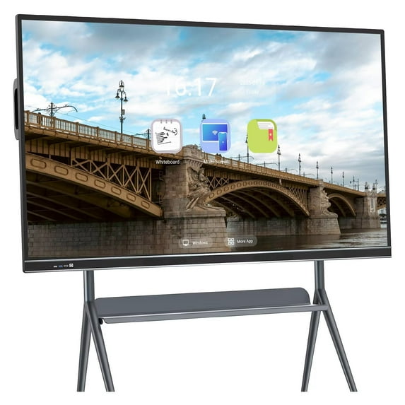 JYXCN 75''Smart Displays Pro Live Streaming Display, Screen Mirroring Reverse Control IR Touch Rotatable 4K Monitor Wireless 5G/WiFi Connectivity for Digital Signage, School & Conferences