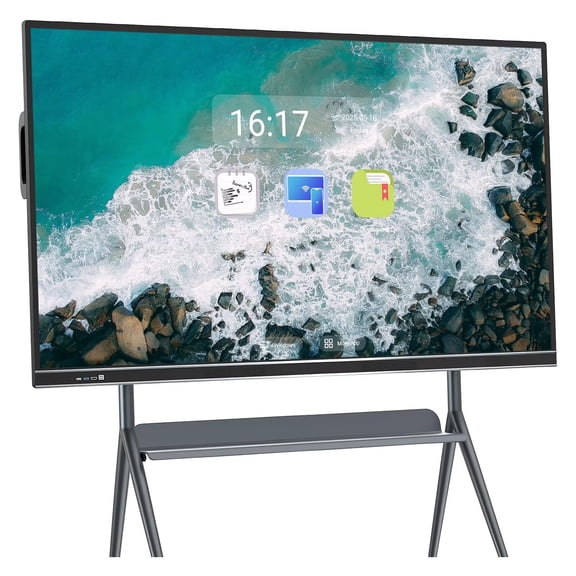 JYXCN 75 inch Smart Boards Screen Mirroring Reverse Control IR Touch Wireless 5G/WiFi Connectivity for Digital Signage, School & Conferences