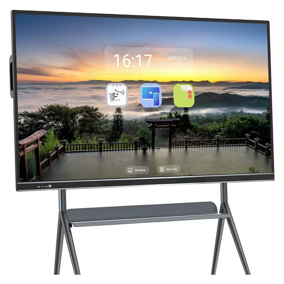JYXCN 75 inch Smartboard Pro Live Streaming Display, Screen Mirroring Reverse Control IR Touch Rotatable 4K Monitor Wireless 5G/WiFi Connectivity for Digital Signage, School & Conferences