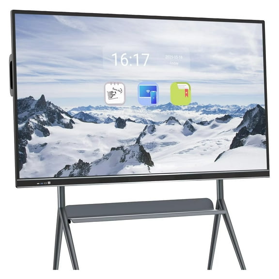 JYXCN 75inch Smart Board Pro Reverse Control IR Touch Rotatable 4K Monitor Wireless 5G/WiFi Connectivity for Digital Signage, School & Conferences