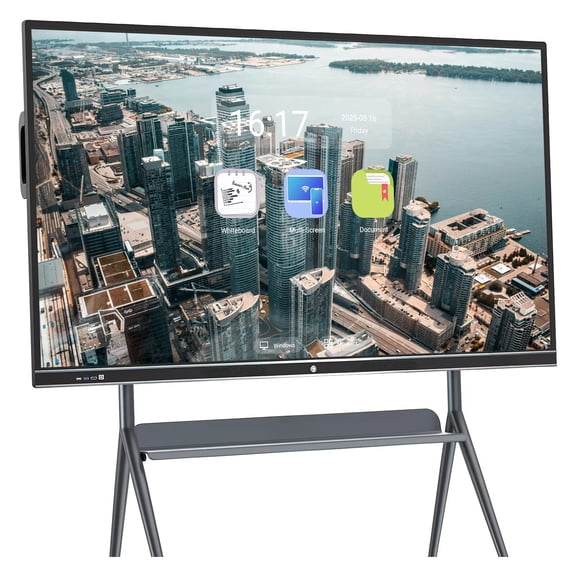 JYXCN 75inch Smart Board Reverse Control IR Touch Rotatable 4K Monitor Wireless Smart TVs for Digital Signage, School & Office & Home