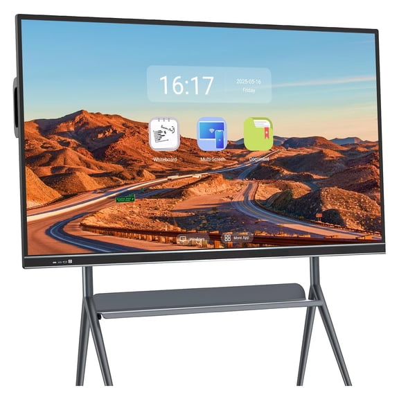 JYXCN 75inch Smartboard Screen Mirroring Reverse Control IR Touch Wireless 5G/WiFi Connectivity for Digital Signage, School & Conferences