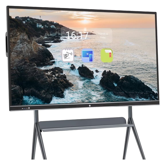 JYXCN 86 inch Smart Boards Live Streaming Display, Screen Mirroring Reverse Control IR Touch Rotatable 4K Monitor Wireless Smart TVs for Digital Signage, School & Office & Home