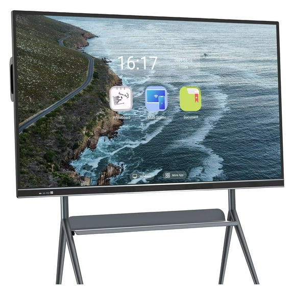 JYXCN 86inch Interactive Whiteboard Screen Mirroring Reverse Control IR Touch Wireless 5G/WiFi Connectivity for Digital Signage, School & Conferences
