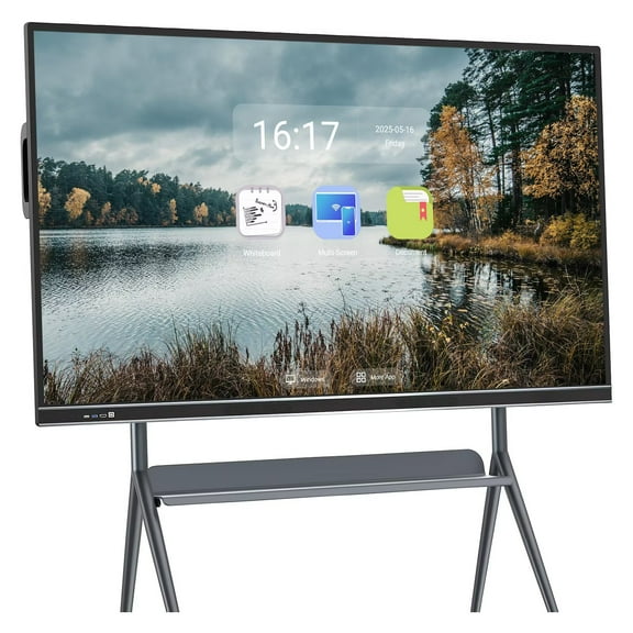 JYXCN 86inch Smart Board Pro Reverse Control IR Touch Rotatable 4K Monitor Wireless 5G/WiFi Connectivity for Digital Signage, School & Conferences