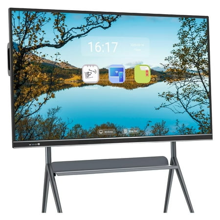 JYXCN 86inch Smart Boards Screen Mirroring Reverse Control IR Touch Wireless 5G/WiFi Connectivity for Digital Signage, School & Conferences