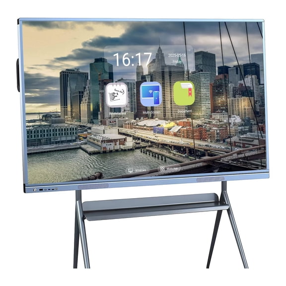 JYXCN Classroom Smart Board, 4K Monitor All-In-One Multi-Touch Interactive Whiteboard, 55 Inch Wireless Projection Electronic Calendar for Family, Business and Office