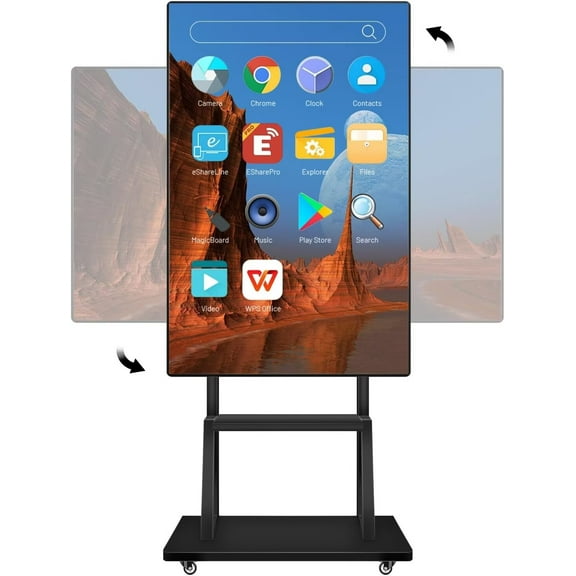 JYXCN Smart Board 49 Inch Touch Screen All-in-One Interactive Whiteboard with Dual System for Classroom Engagement, Office