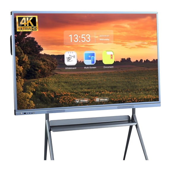 JYXCN Hurry! Smart Board 55 Inch All-in-One Touch Screen with Dual System & Cloud Sharing, Empower Classroom Learning, Streamline Office Workflows & Deliver Stunning Presentations