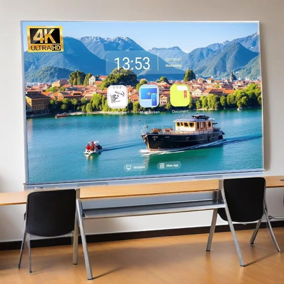 JYXCN Interactive Smart Board 55'', Boost Efficiency! All-in-One Interactive Whiteboard with Dual System & Cloud Sharing Touch Screen Computer for Education & Office