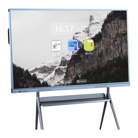 JYXCN Interactive Smart Board, 55 Inch 4K UHD All-In-One Digital Electronic Dual System Interactive Whiteboard, screen mirroring cloud sharing Smart Board for Office and Business Meeting