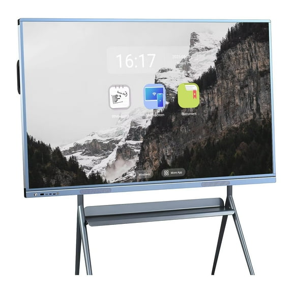 JYXCN Interactive Smart Board, 55 Inch 4K UHD All-In-One Digital Electronic Dual System Interactive Whiteboard, screen mirroring cloud sharing Smart Board for Office and Business Meeting
