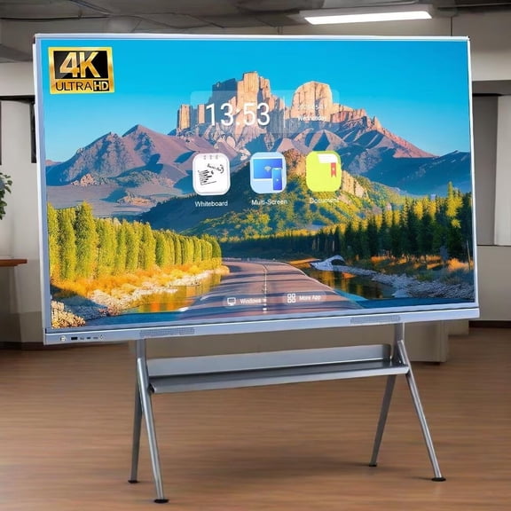 JYXCN Interactive Smart Board 55 Inch, Enhance Learning & Collaboration! All-in-One Touch Screen Interactive Whiteboard with Dual System & Cloud Sharing Perfect for Office & Education