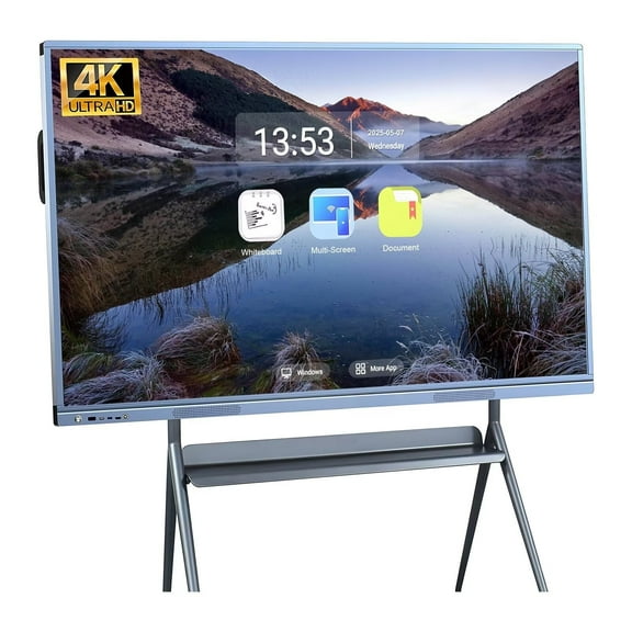 JYXCN Interactive Smart Board 55 Inch, All-in-One Touch Screen with Dual System & Cloud Sharing Digital Whiteboard for Office & Education