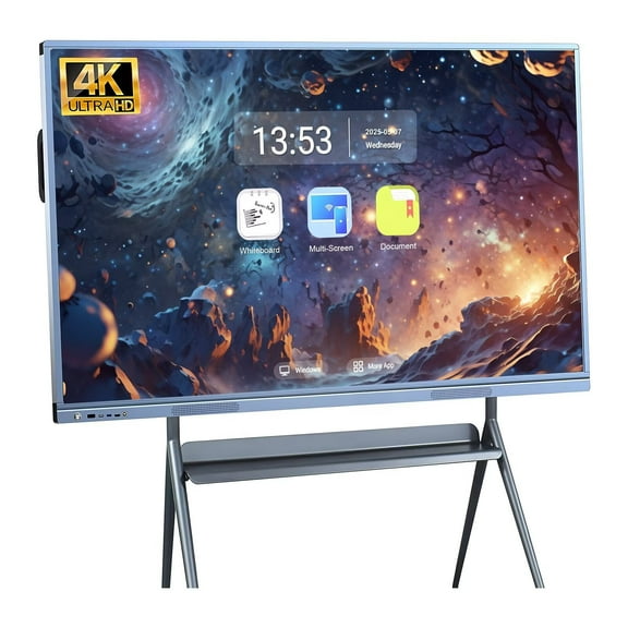JYXCN Smart Board 55'' All-in-One Touch Screen Interactive Electronic Whiteboard with Dual System for Education & Office