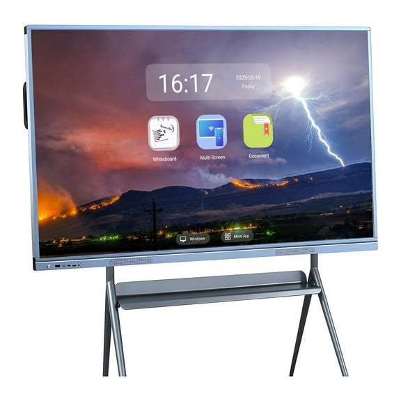 JYXCN Meeting Smart Board, 4K Monitor Touch Screen All-In-One Computer, 55 Inch Built-In Camera Wireless Projection Electronic Calendar for Family, Business and Office