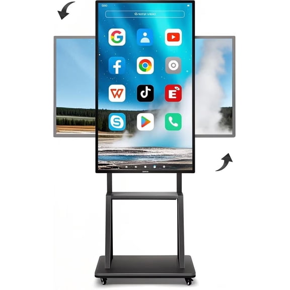 JYXCN Smart Board 49 Inch, Revolutionize Teaching & Meetings! All-in-One Touch Screen with Dual System & Cloud Sharing Digital Whiteboard for Office & Education