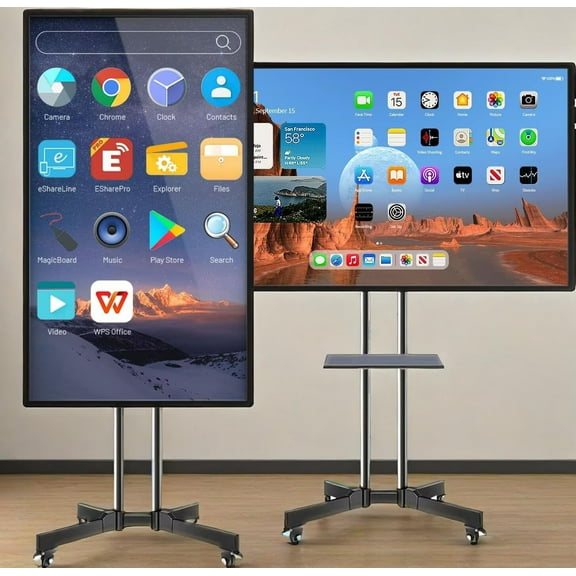 JYXCN Smart Board 49 Inch Touch Screen All-in-One Interactive Whiteboard with Dual System, Great for Classroom Engagement, Office Collaborations & Professional Presentations