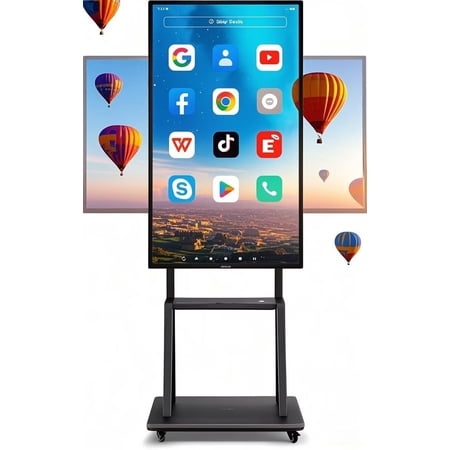 JYXCN Smart Board 49 Inch Touch Screen Computer, Boost Productivity! All-in-One Interactive Whiteboard with Dual System & Cloud Sharing for Education & Conferences