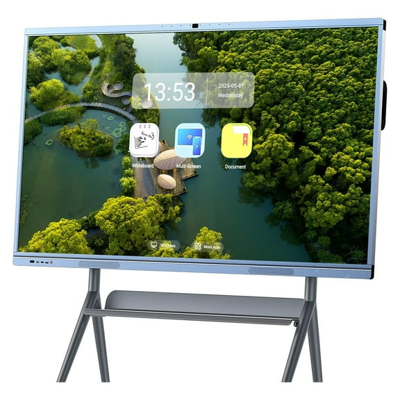JYXCN Smart Board 4K 65 Inch Interactive All-in-One Touch Screen Computer with Dual System & Cloud Sharing Ideal for Classroom, Office & Educational Presentations