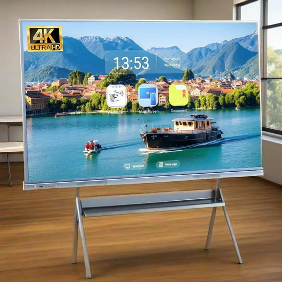JYXCN Interactive Smart Board 55'' Wireless Touch Screen All-in-One Electronic Whiteboard with Dual System & Cloud Sharing For Education & Office