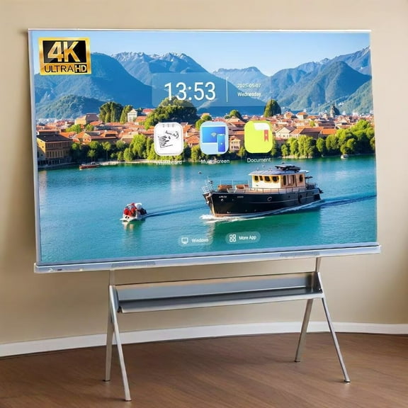 JYXCN Smart Board 55''All-in-One Touch Screen, Interactive Whiteboard with Dual System & Cloud Sharing Great for Classroom, Office & Presentations