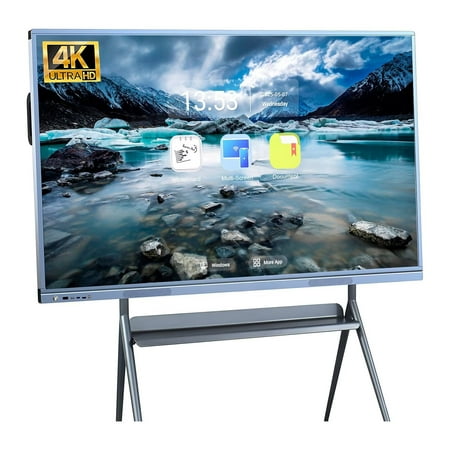JYXCN Electronic Smart Board 55 Inch All-in-One Touch Interactive Whiteboard Dual System & Cloud Sharing for Instant Classroom, Office Presentations
